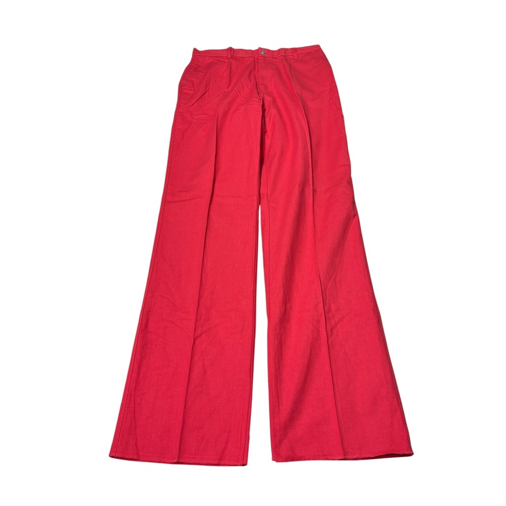 NWT Vtg Deadstock Eddie Bauer Red Wide Leg Pants High Waisted Women 18 32X36 USA